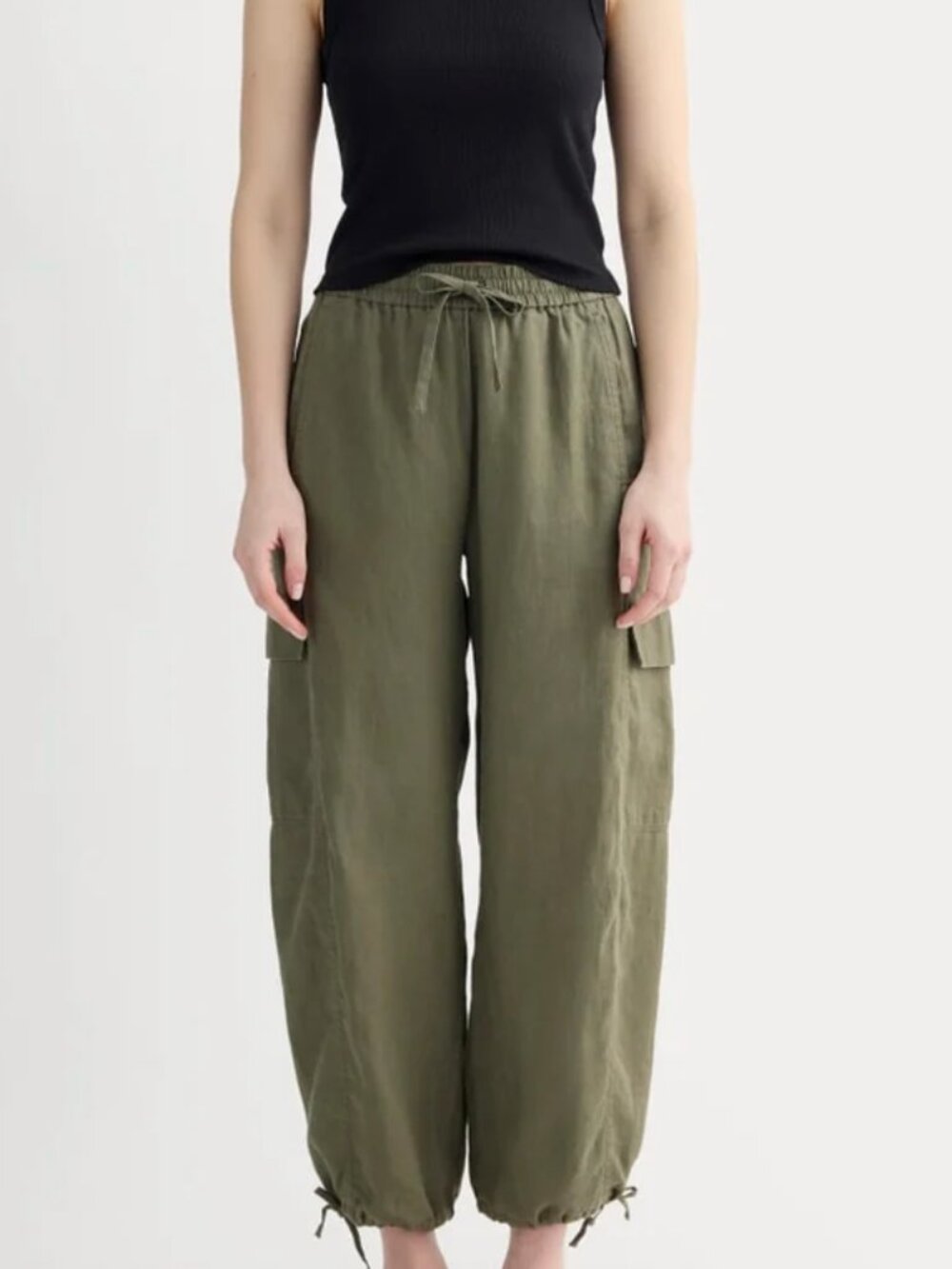 Everlane, The Cargo Curve Pant in Linen
